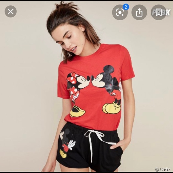 Disney Tops - Disney Undiz Mickey and Minnie French Kiss Shirt